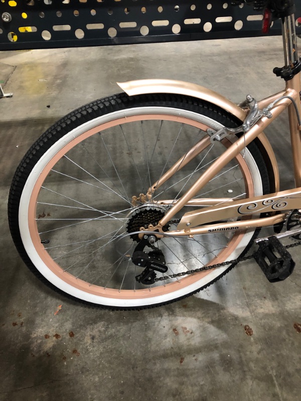 Photo 4 of Huffy 27.5" Parkside SE Men's Comfort Bike with Perfect Fit Frame, rose gold
