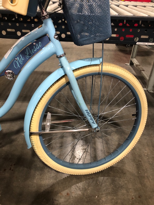 Photo 5 of Huffy Nel Lusso Classic Cruiser Bike with Perfect Fit Frame Women S Light Blue 26 Inch
