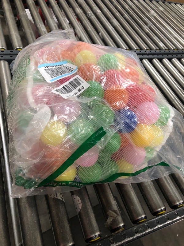 Photo 1 of Click N' Play Plastic Balls for Ball Pit, Phthalate & BPA Free, Crush Proof Play Balls for Ball Pit, Pit Balls in Assorted Colors in Reusable and Durable Storage Mesh Bag with Zipper | 200, 1000 count Bright 200 Count