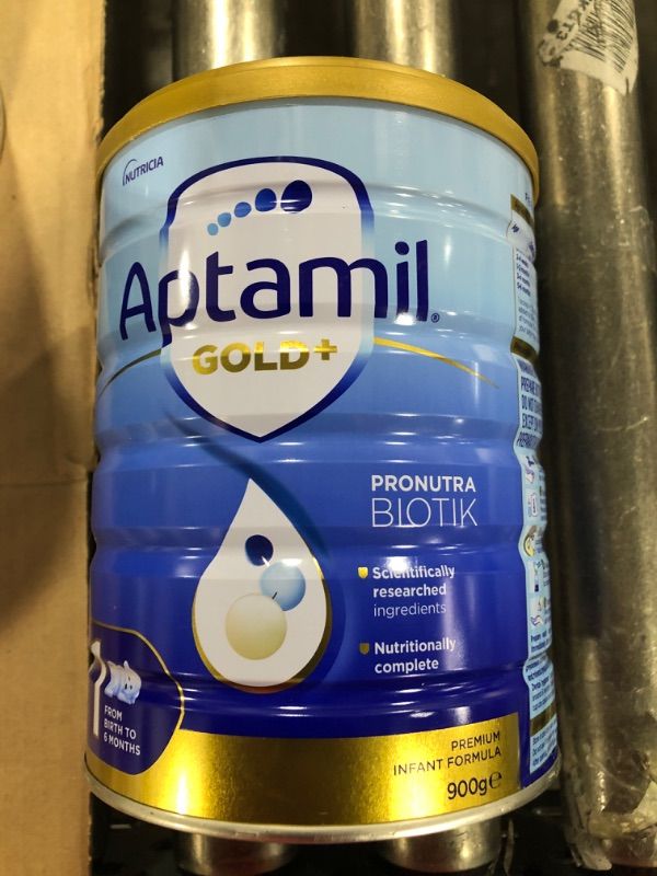 Photo 1 of Aptamil, Gold+ Pronutra Biotik, Premium Infant Formula, from Birth to 6 Months, 31.75 Oz (900 G)
Best By:9/8/24

