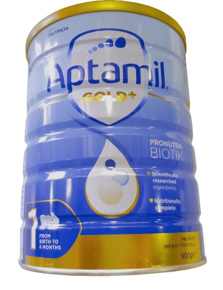 Photo 1 of Aptamil, Gold+ Pronutra Biotik, Premium Infant Formula, from Birth to 6 Months, 31.75 Oz (900 G)
Best By:9/8/24
