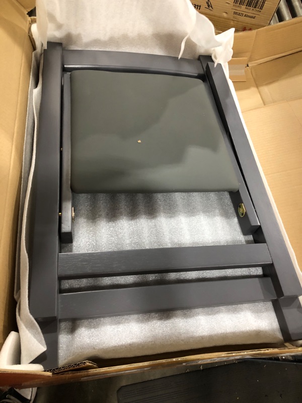 Photo 1 of Folding Dining Chairs with Padded Seats 2 Pack Wooden Folding Chairs for Kitchen Table Event Party Indoor 198LB Weight Capacity (Grey) Grey With Seat Cushion