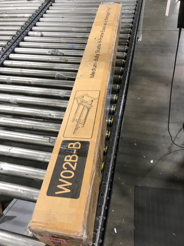 Photo 1 of MEEDEN Studio H-Frame Easel with Storage Tray, Solid Beech Wood Artist Painting Easel, Best Wooden Floor Easel, Holds Canvas Art up to 48" Natural