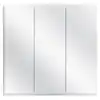 Photo 1 of 30-3/8 in. W x 30-3/16 in. H Rectangular Frameless Surface-Mount Tri-View Bathroom Medicine Cabinet with Mirror
