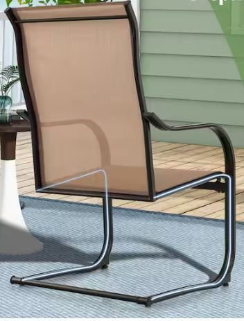 Photo 1 of Patio Dining Chairs C Spring Motion High Backrest Armrest Brow