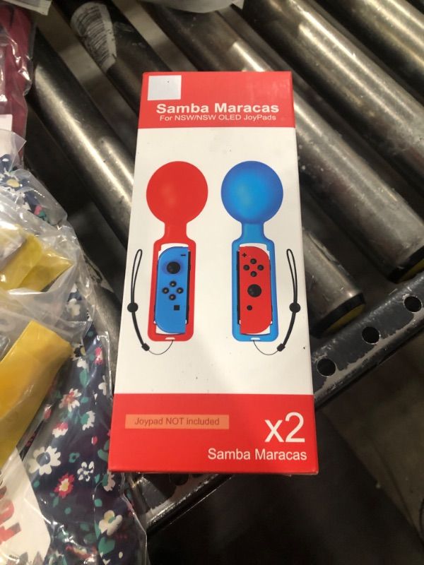 Photo 2 of KETAN Switch Controller Grips, Samba Maracas Game Hand Controller Grips Compatible with Samba de Amigo: Party Central (Blue and Red)