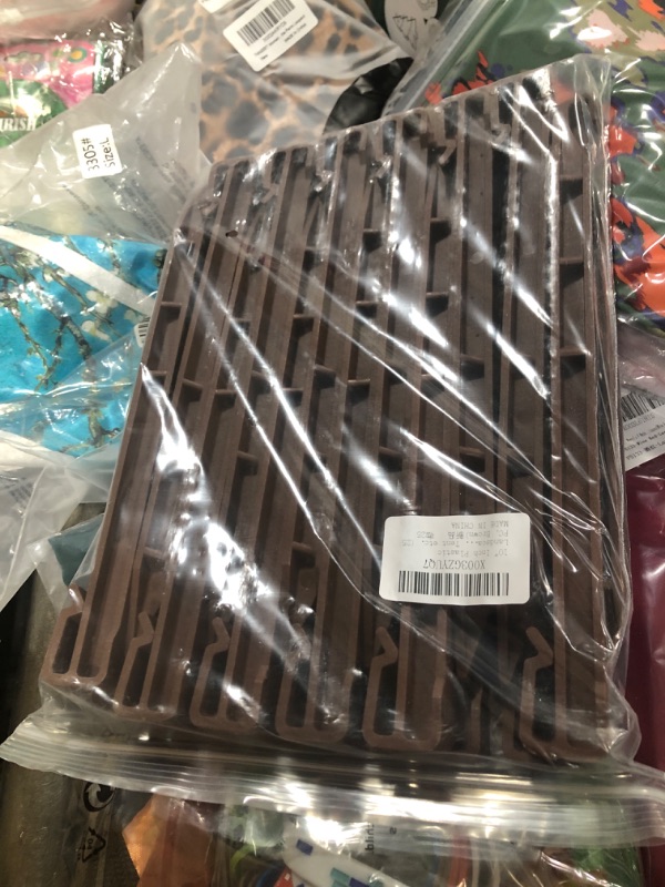 Photo 2 of 10" Inch Plastic Landscape Edging Stakes, Anchoring Spikes for Paver Edging, Weed Barriers, Turf, Tent, Weed Barrier, Timber, Carpentry, Tent etc. (25 PC, Brown) 25 PC Brown