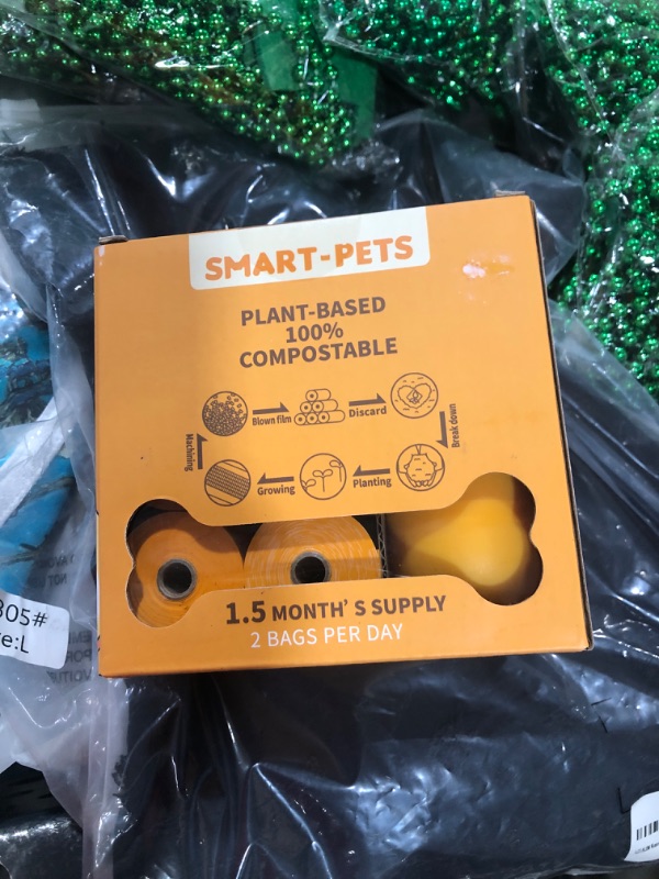 Photo 2 of 100% Certified Home Compostable Dog Poop Bags - EN 13432 Compliant Dog Waste Bags -105 Bags- 7 x Rolls of Plant Based Compostable Poop Bags -Includes A Dispenser-Thick Doggie Poop Bags?Orange?