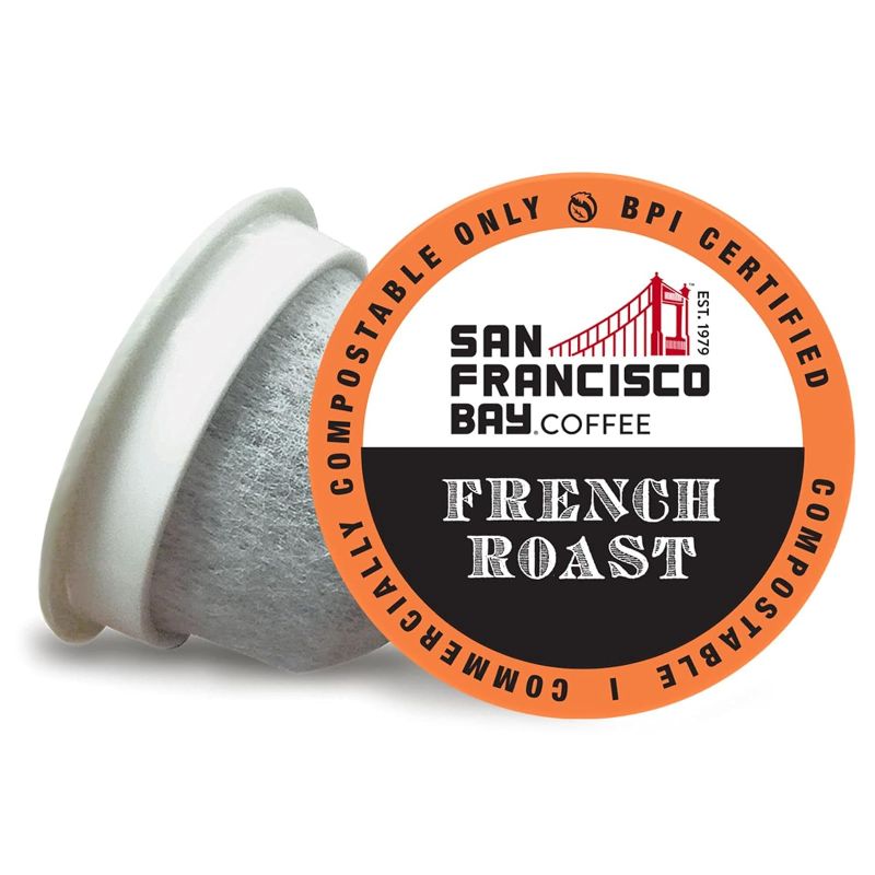 Photo 1 of San Francisco Bay Compostable Coffee Pods - French Roast (120 Ct) K Cup Compatible including Keurig 2.0, Dark Roast
