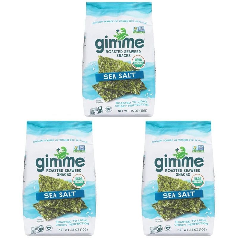 Photo 1 of GimMe, Organic Roasted Seaweed Sea Salt .35 oz (Pack of 3)
