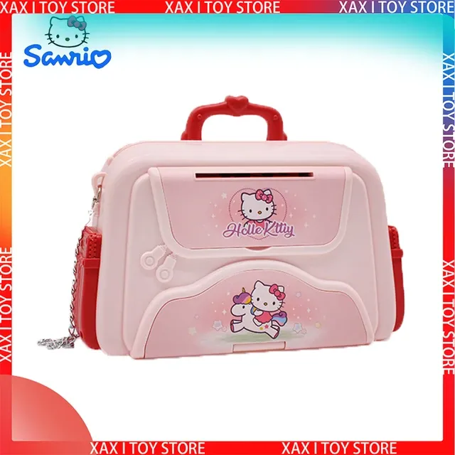 Photo 1 of Sanrio Hello Kitty Kuromi Handbags Password Box Piggy Bank Atm Machine Deposit Box
