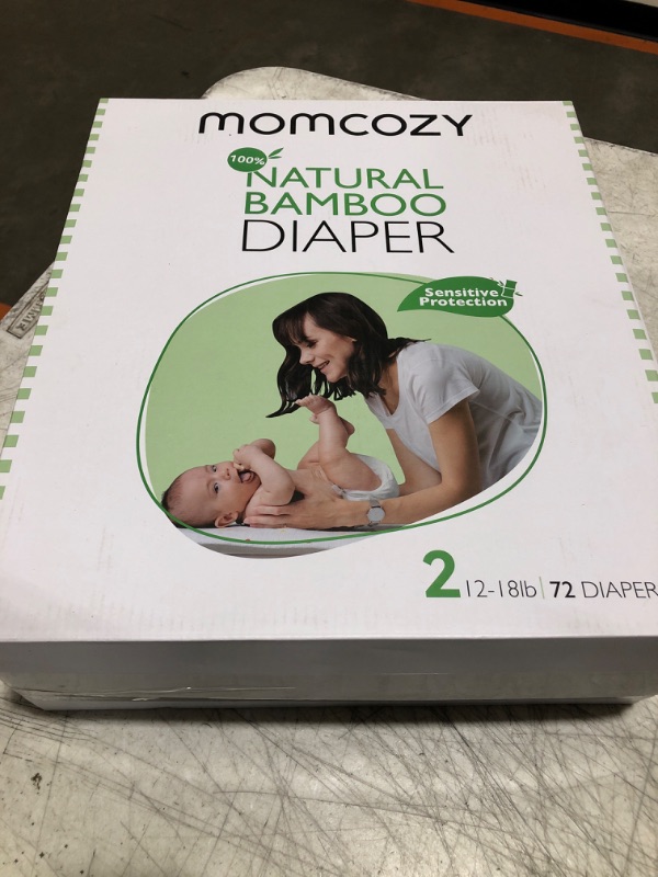 Photo 2 of Momcozy Baby Diapers, Size 2, 72 Count, Hypoallergenic, Bamboo Lined, Stay Dry for 12 Hours, Adjustable Waistband, Free of Harmful Chemicals