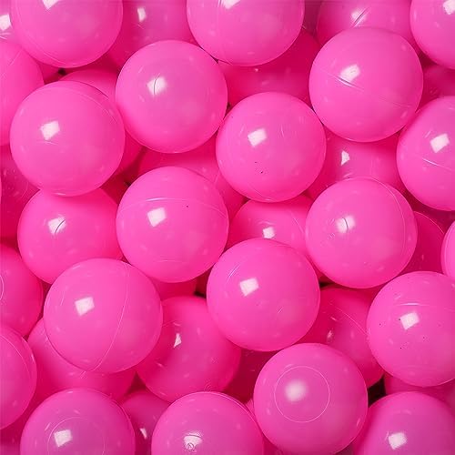 Photo 1 of Plastic Ball 2.16 Inch Crush Proof Ocean Balls Ball Play Tent Pool Pit Reusable Plastic Play Balls for Toddler Baby Indoor Outdoor(Pink)