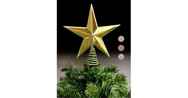 Photo 1 of Christmas Traditions 10 Inch Gold Glittered Filigree Christmas Star Tree Topper Star/Home Decor Ornaments
