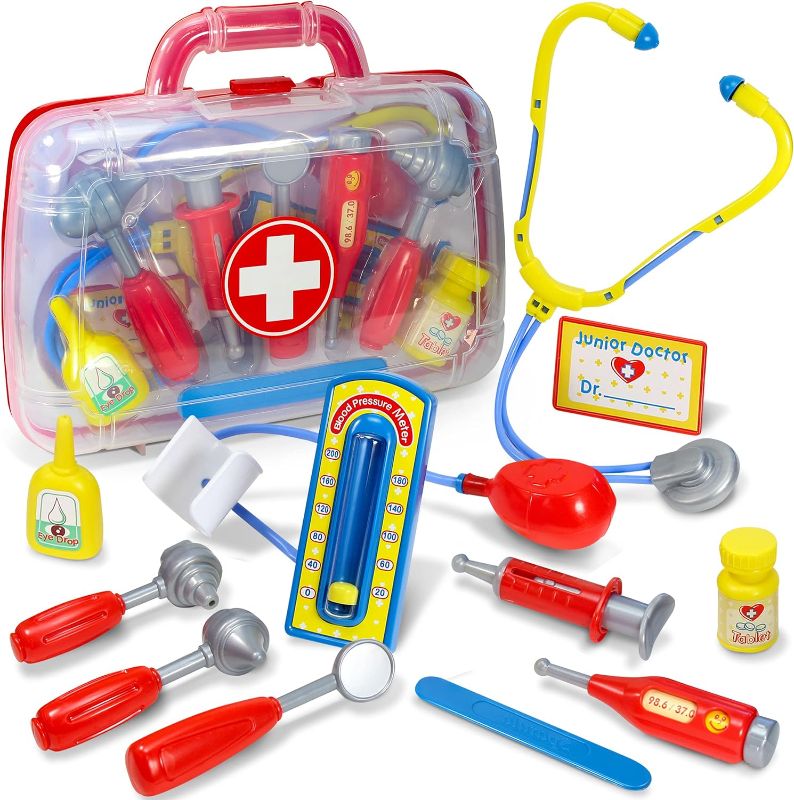 Photo 1 of Kidzlane Doctor Kit for Kids | Kids Doctor Playset | Toddler Toy Doctor Kit |Toys Doctor Kit, Play Doctor Set for Kids with Case | Pretend Medical Kids Dr Kit with Kids Stethoscope Included 