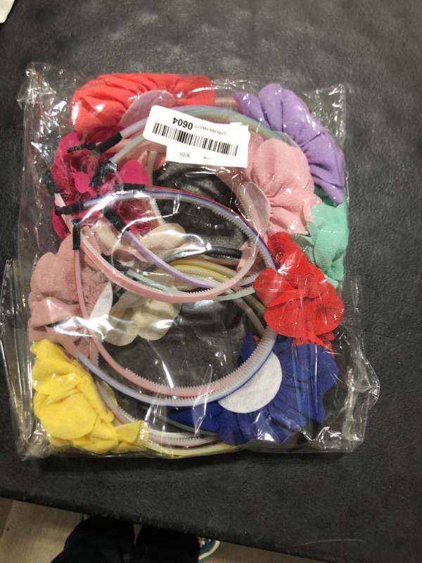 Photo 1 of 12 Pieces Flower Headbands for Girls, Toddler Headbands with Chiffon Flower for Children Girls Hair Accessories, 4 Inch flower