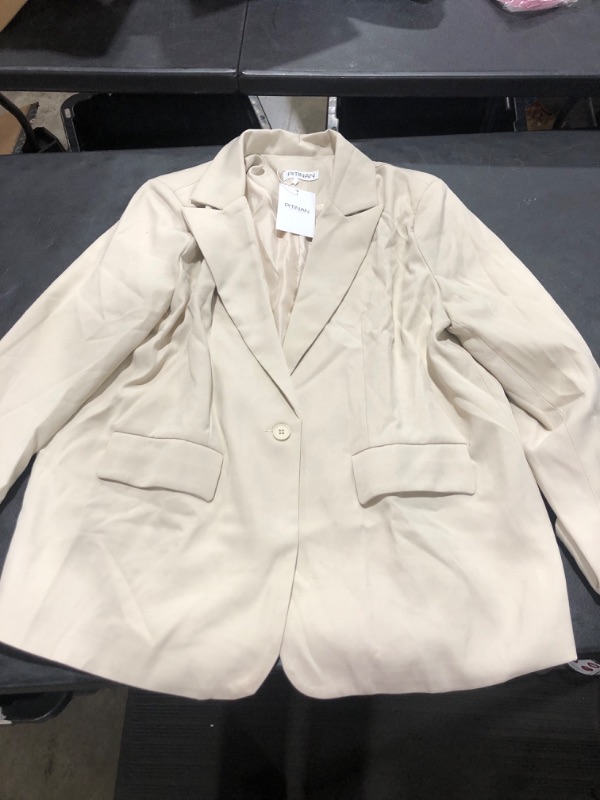 Photo 1 of PITINAN Womens Casual Blazer Long Sleeve Open Front Cardigan Work Office Blazer Jackets Large