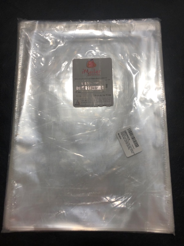 Photo 1 of 100 Count - 12 x 15.5 inch, Poly Mailer Clear Package Envelope, Mailing Shipping Bags with Self Seal Strip 12" x 15.5" 