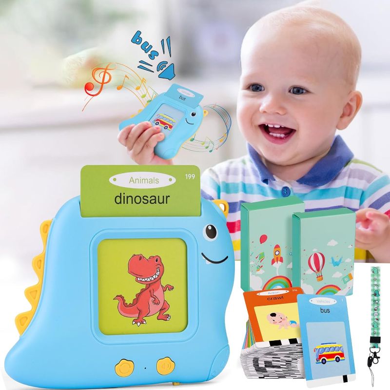 Photo 1 of Kids Talking Flash Cards Toys - Toddler Toys for 3 4 5 6 7 Years Old with 112 Cards 224 Sides Speech Therapy Learning Toy Educational Learning Interactive Toys with Giftable Package

