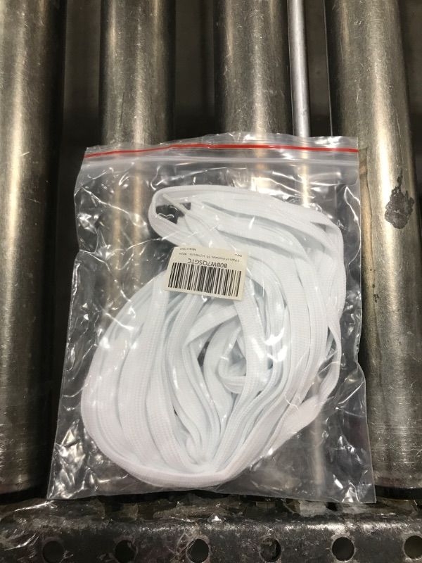 Photo 1 of 3 Pairs Shoe Laces for Sneakers, Flat , for Kids and Adults - White, 55"(140cm)