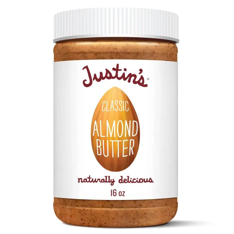 Photo 1 of Justins Almond Butter, Classic - 16 oz (best by Jun. 21, 2024)