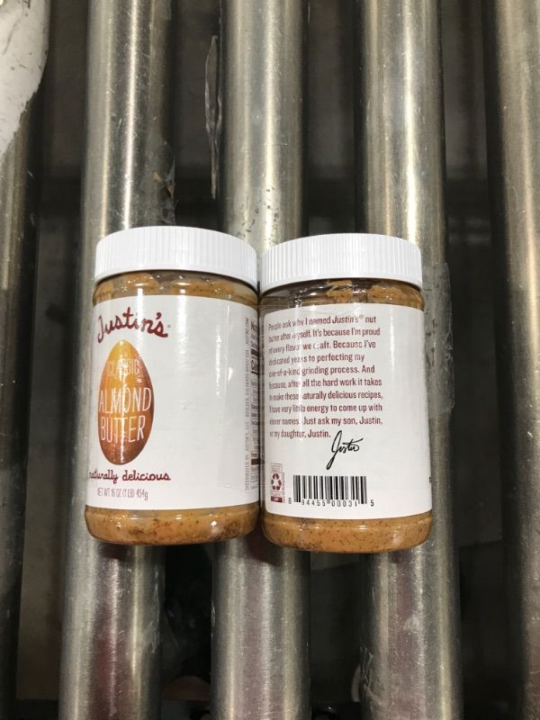 Photo 1 of 2 PACK JUSTIN'S Classic No Stir Gluten-Free Almond Butter, 16 Ounce Jar (Best by Jun. 21, 2024)