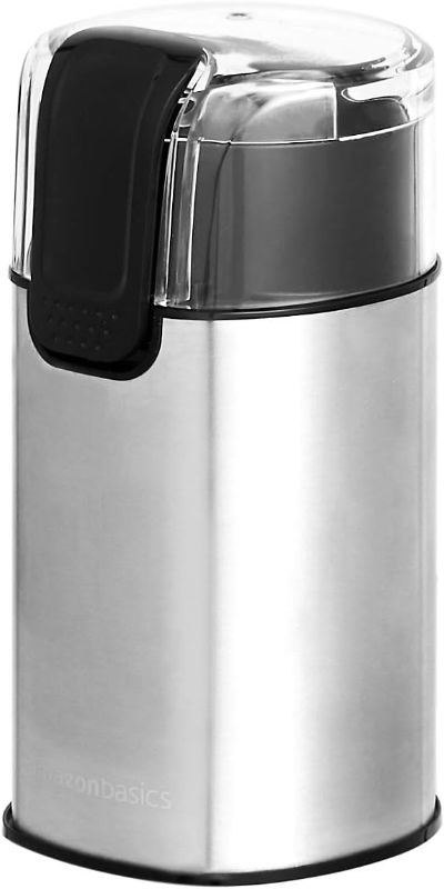 Photo 1 of Amazon Basics Stainless Steel Electric Coffee Bean Grinder
