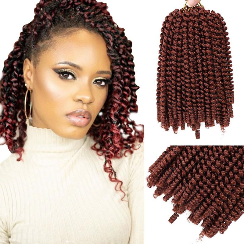 Photo 1 of Spring Twist Hair 12 inch 8 packs Spring Twist Crochet Hair For Butterfly Locs Soft Locs Bomb Twist  (12Inch 350#)