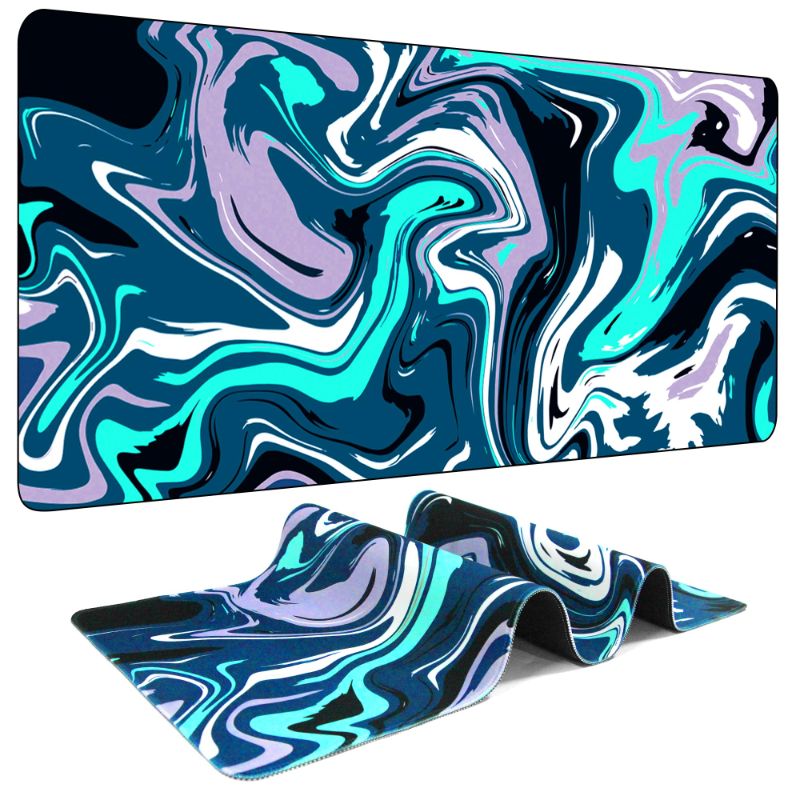 Photo 1 of Fluid Pattern Marbled Design Gaming Mouse Pad Extended Mouse Pad, 31.5" L*11.8" W