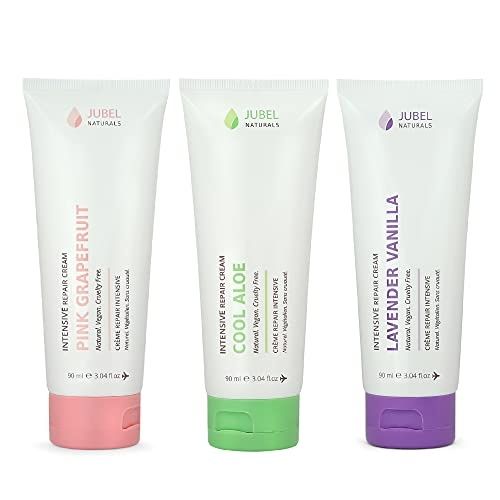 Photo 1 of Hand and Body Cream Gift Set of 3: Lavender Vanilla, Pink Grapefruit, Cool Aloe, Body Lotion Made with Shea Butter, Sweet Almond Oil, Oat Protein, Veg
