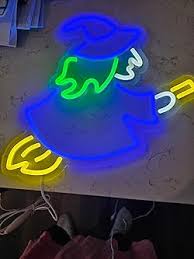 Photo 1 of Halloween Witch Neon Sign,USB LED Sign for Wall Decor,Dimmable Halloween Neon Lights,Halloween Decor for Bedroom,Bar,Living Room,Party etc,Holiday Party Decor(Witch)