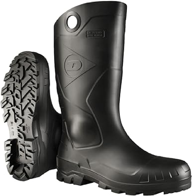 Photo 1 of DUNLOP Protective Footwear, Chesapeake steel toe Black Amazon, 100% Waterproof PVC, Lightweight and Durable
