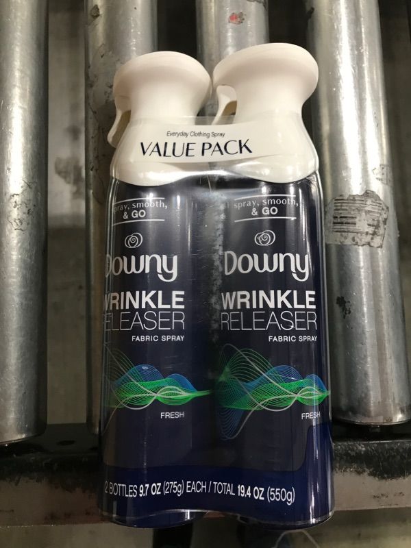 Photo 2 of Downy Wrinkle Releaser Spray, All in One Formula, Removes Wrinkles, Static and Odor Eliminator, Light Fresh Scent, 9.7 Fl Oz, Pack of 2