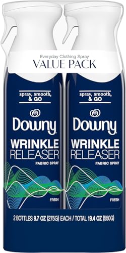 Photo 1 of Downy Wrinkle Releaser Spray, All in One Formula, Removes Wrinkles, Static and Odor Eliminator, Light Fresh Scent, 9.7 Fl Oz, Pack of 4
