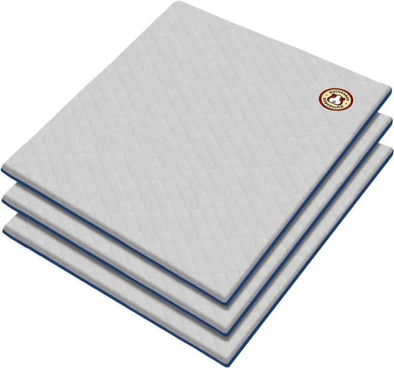Photo 1 of GuineaDad Original Liner - Grey Fleece Guinea Pig Bedding - Pack of 3 - Reusable Guinea Pig Cage Liner - Extra Absorbent with Waterproof Bottom - Small Pet Supplies - 12x12 Inches 