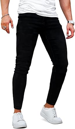 Photo 1 of GINGTTO Men's Ripped Jeans Slim Fit Skinny Stretch Jeans Pants
