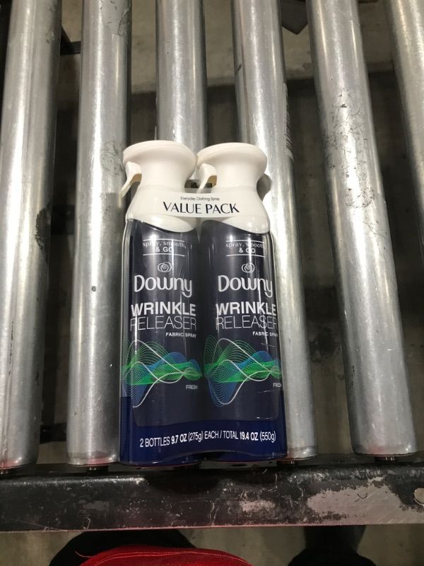 Photo 1 of Downy Wrinkle Releaser Spray, All in One Formula, Removes Wrinkles, Static and Odor Eliminator, Light Fresh Scent, 9.7 Fl Oz, Pack of 2