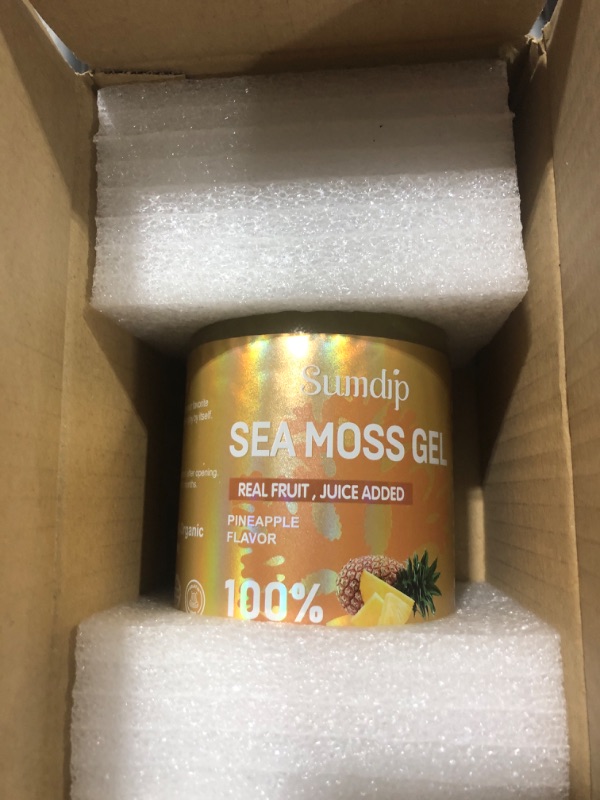 Photo 2 of (28OZ) Sea Moss Gel, Organic Wildcrafted Irish Seamoss Gel Vegan Superfood, Immune and Digestive Support Vitamin Mineral Antioxidant Supplements, Pineapple Pineapple 28 Fl Oz (Pack of 1)
EXP 10/2026