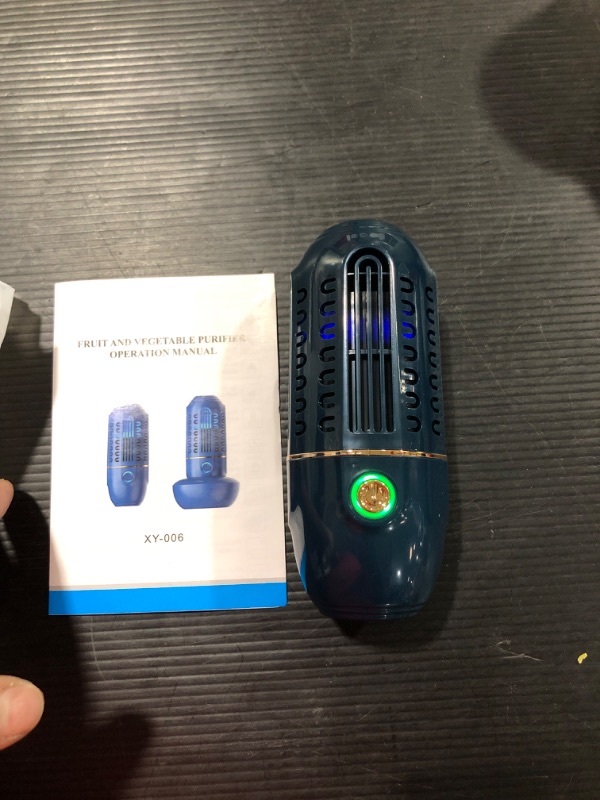 Photo 1 of Fruit and Vegetable Washing Machine, Fruit Cleaner Device Veggie wash, Fruit and Vegetable Purifier in Water - Deeply Cleans Keep Fresh, Small Portable Cleaning Home Gadgets, Blue