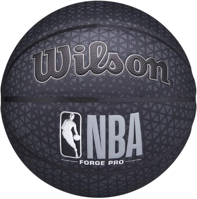 Photo 1 of WILSON NBA Forge Series Indoor/Outdoor Basketball - Forge Pro, Black, Size 7 - 29.5"
