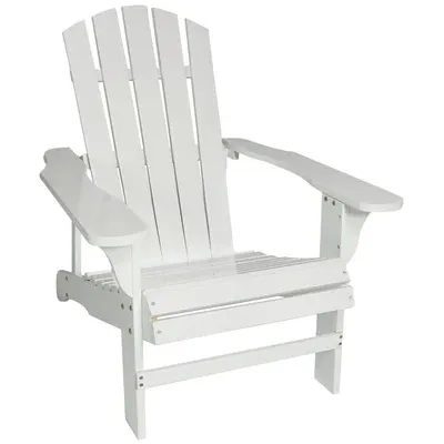 Photo 1 of Sunnydaze Coastal Bliss Wooden Adirondack Chair