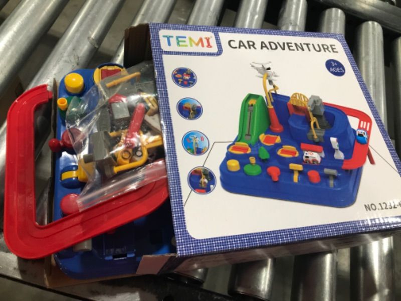 Photo 1 of TEMI Kids Race Track Toys with 3 Mini Cars - Puzzle Rail Car Adventure Playset for 3-7 Year Old Boys and Girls