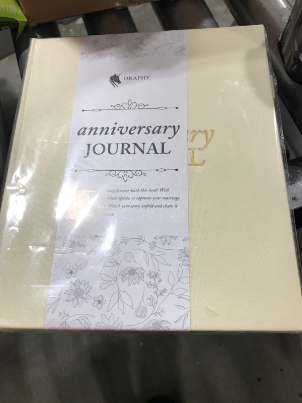 Photo 1 of Draphy Anniversary Journal for Couples - Elegant Wedding Memory Book and Photo Album with Pen Holder and Closure Band - The Perfect Anniversary Wedding Gifts for Couples