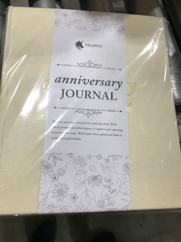 Photo 1 of Draphy Anniversary Journal for Couples - Elegant Wedding Memory Book and Photo Album with Pen Holder and Closure Band - The Perfect Anniversary Wedding Gifts for Couples