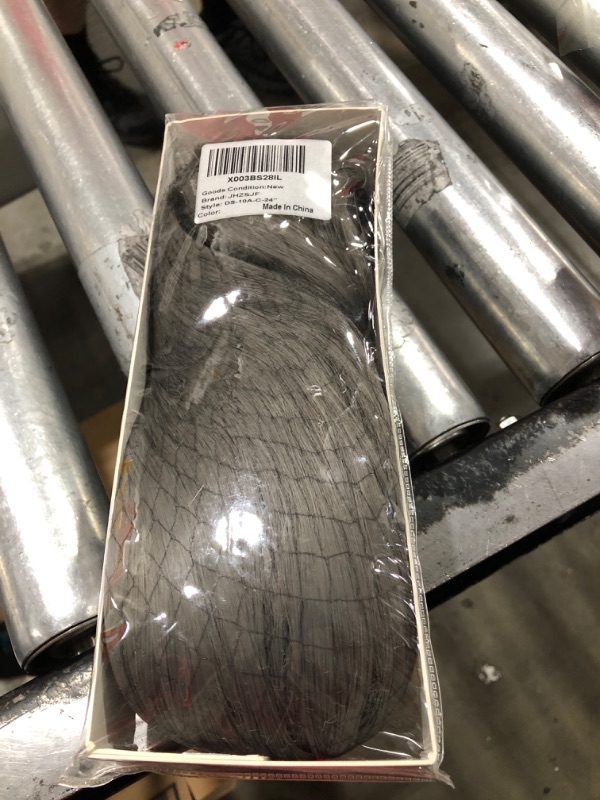 Photo 1 of Wavy Drawstring Ponytail Extension 24 Inch 5.6 Oz Wrap Around Fake Ponytais Hairpiece Synthetic Long Body Wave Pony Tails Hair Extensions Heat Resistant ? Granny Grey?