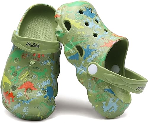 Photo 1 of INMINPIN Kids Cute Clogs Cartoon Garden Shoes Boys Girls Slides Slippers Indoor Outdoor Children Water Shower Beach Pool Sandals Size 12.5 