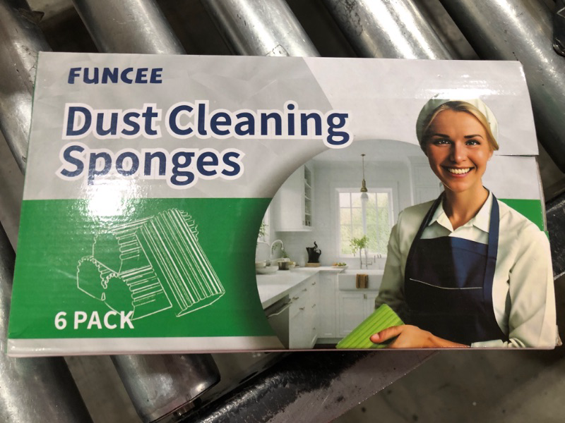 Photo 1 of [6 Pack] Sponge, Magic Sponges, Scrub Sponges for Cleaning Blinds, Dishes, Glass, Baseboards, Vents, Railings, Mirrors, Window Track Grooves and Faucets, Gray