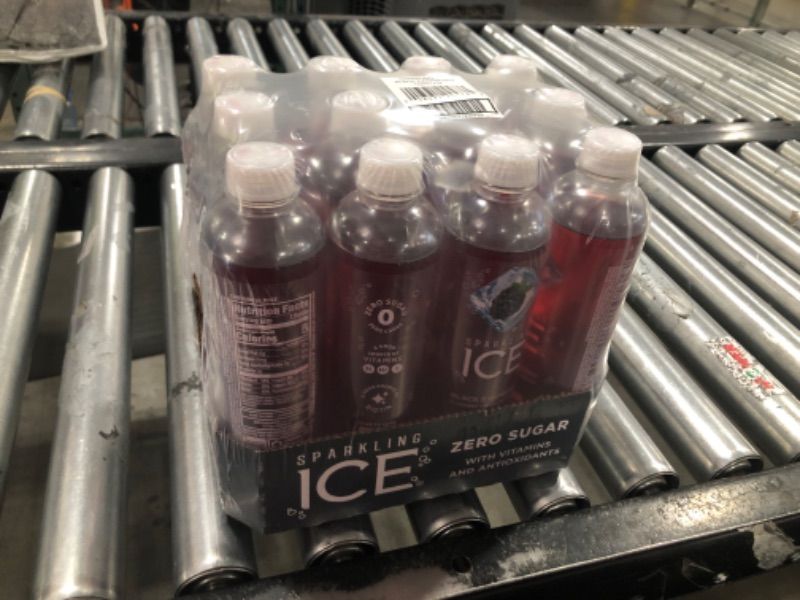 Photo 2 of Sparkling ICE, Black Raspberry Sparkling Water, Zero Sugar Flavored Water, with Vitamins and Antioxidants, Low Calorie Beverage, 17 fl oz Bottles (Pack of 12)