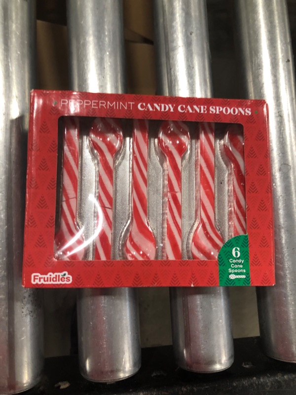 Photo 2 of Fruidles Christmas Candy Canes Spoons Suckers, Peppermint Flavor in Box, 6-Pack