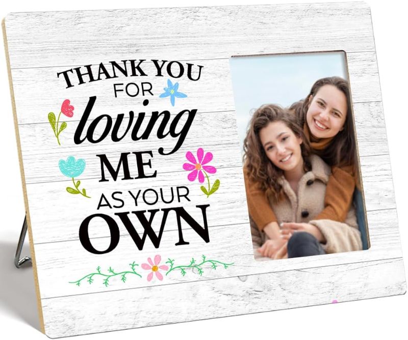 Photo 1 of OTINGQD Thank You Picture Frame Gifts,Thank You for Loving Me As Your Own Wooden Photo Frame for Tabletop Wall Display,Appreciation Gift for Stepdad Stepmom Z336 